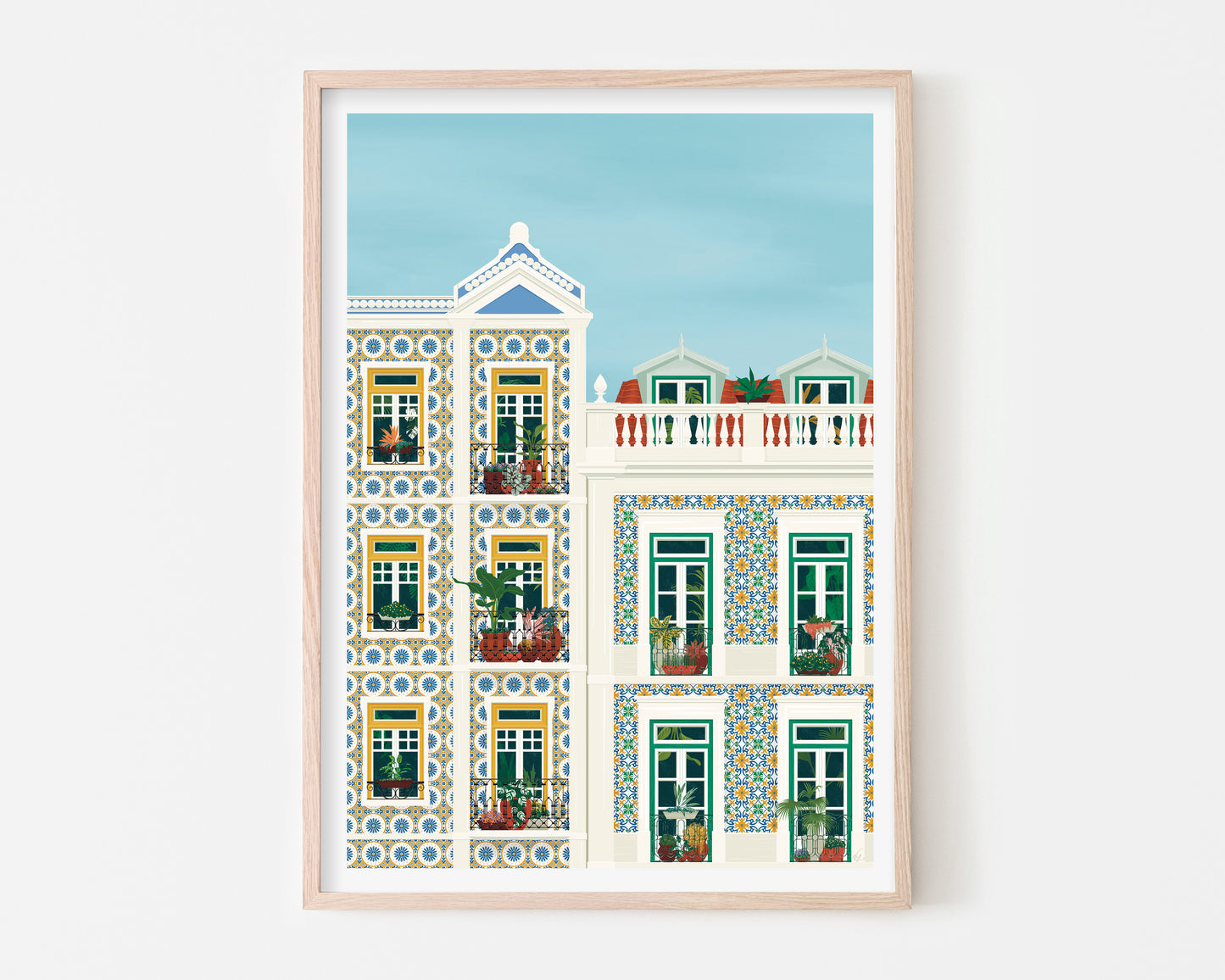 Lisbon Balconies Art Print