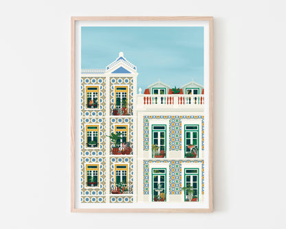 Lisbon Balconies Art Print