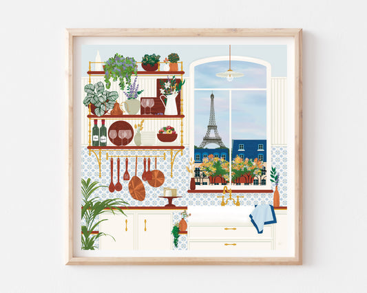 Parisian Kitchen Art Print