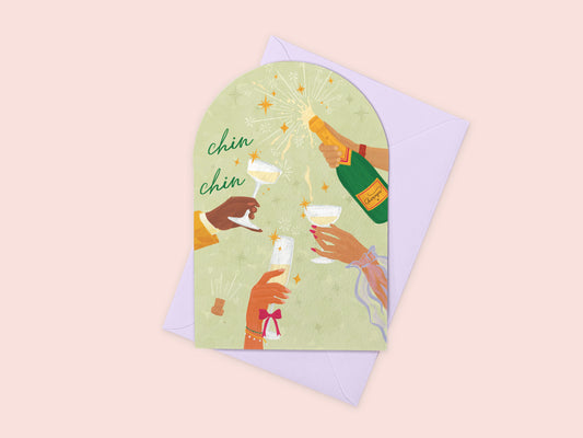 Chin Chin Greeting Card