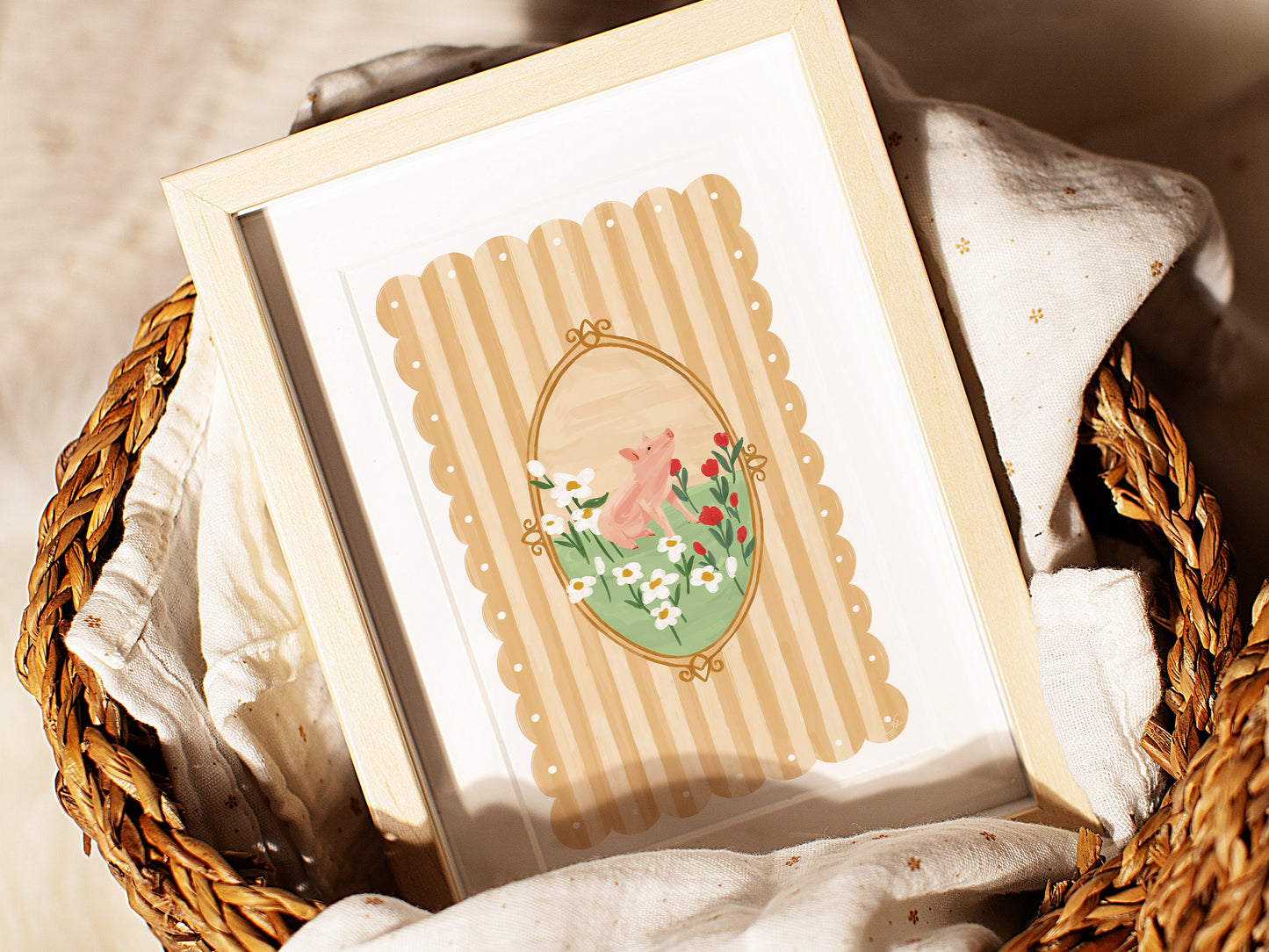 Sweet Piglet Art Print