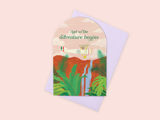 And so the Adventure Begins Greeting Card